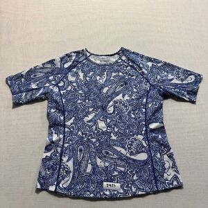 Coolibar Hightide Shirt Women Sz L Blue
